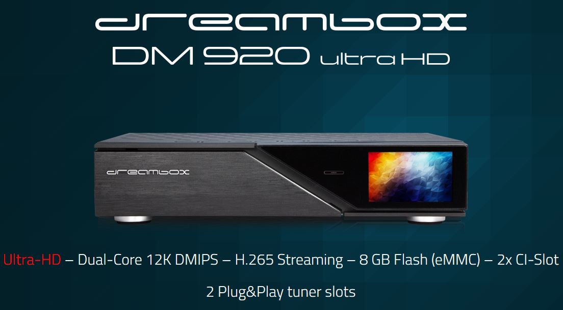 Dreambox DM920 UHD 4K 1x DVB-C FBC Tuner E2 Linux PVR Receiver 