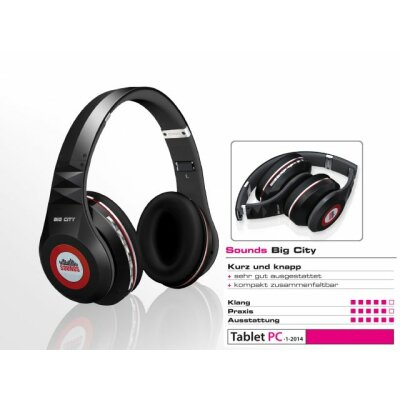 SOUNDS - Big City - Premium Bluetooth Stereo Kopfhörer Headset (B-Ware) schwarz
