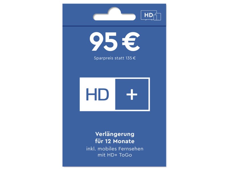 HD+ Verlängerung für 12 Monate HD+ inkl. mobiles Fernsehen mit HD+ ToGo