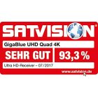 GigaBlue UHD Quad 4K CI 2x DVB-S2 FBC Twin Linux HDTV Sat Receiver PVR Ready schwarz, 1000 GB Festplatte