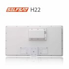 SELFSAT H22D2+ SET - Twin Flachantenne Full HD 4K UHD für zwei Teilnehmer inkl. Fensterhalterung + SAT-Finder + Fensterdurchführung + F-Stecker + Wetterschutztüllen