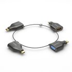 4K USB-C Adapterring mit vier Adaptern (USB-C Stecker auf HDMI, DisplayPort, mini DisplayPort bzw. VGA Buchse)