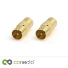 conecto Antennen-Adapter, IEC-Stecker auf IEC-Stecker,...