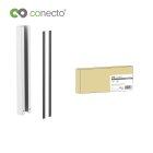 conecto® Schreibtisch Kabelkanal magnetisch 35 cm Länge, weiß
