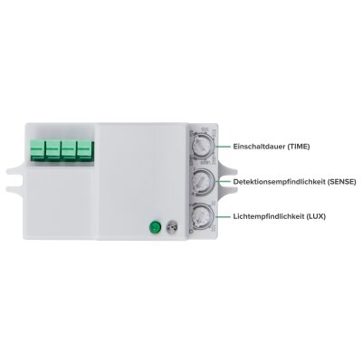 HF / Mikrowellen-Bewegungsmelder McShine LX-701C, 360°, 230V / 1.200W, weiß, LED geeignet