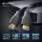 sonero Premium Zertifiziertes 8K Ultra High Speed HDMI Kabel mit Ethernet, Nylongeflecht, vergoldete Anschlüsse (8K UltraHD, 4K 3D mit 50Hz/60Hz, 48Gbps Full Bandwith, Dynamic HDR), 0,50m