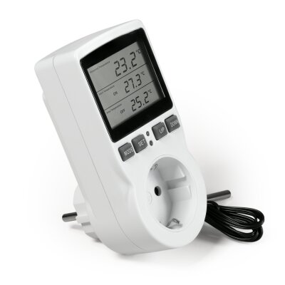 MC POWER - Digitales Steckdosen-Thermostat mit Fühler, TCU-441