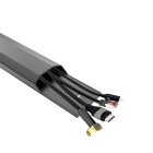 conecto Kabelkanal mit 3M Klebeband selbstklebend selbsthaftend zum Kleben oder Schrauben aus hochwertigem PVC (Länge 50cm, Breite 6cm, Höhe 2cm) schwarz, B-Ware wie NEU