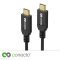 conecto USB-C auf USB-C Lade-Kabel USB 2.0 Schnellladefunktion vergoldete Stecker E-Marker 480MB/s 5A/100W PVC Mantel schwarz 0,30m