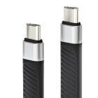 conecto USB-C auf USB-C Daten und Lade-Kabel USB 4 Gen 3 Schnellladefunktion E-Marker 5A/100W 40GB/s 8K 60Hz Abwärtskompatibel Aluminium Gehäuse PVC Mantel schwarz 0,15m