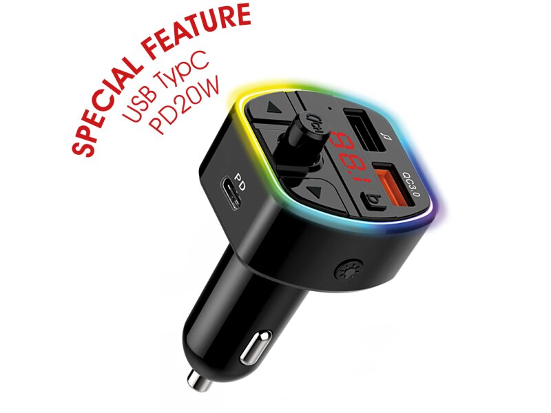 Kaufe Auto Bluetooth 5,0 FM Transmitter Drahtlose Freihändige Audio  Empfänger Auto MP3 Player 2,1 EIN Dual USB Schnelle Ladegerät Auto Zubehör