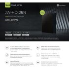 Jolywood JW-HD108N-410W-FB PV Modul Solarmodul Glas-Glas Photovoltaik bifazial, schwarz