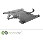conecto VESA-Adpater für Notebooks und Laptops, Auflagefläche 30 x 22,5 cm, bis 9kg, VESA 75x75 & 100x100, schwarz