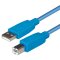 Verbindungskabel USB Typ A Stecker - USB Typ B Stecker- blau 3,0 m