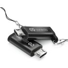 conecto Micro USB auf USB-C Buchse OTG Adapter, alu/schwarz, 2er-Set
