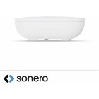 sonero Wassermelder, Batteriebetrieben, 70 dB lauter Alarm, LED Licht und Lautsprecher, weiß