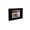 iRoom iDock AIR Alu Landscape  / Motorisierte In-wall iPad Dockingstation für den Wandeinbau / Querformat / schwarz  / 110-230V / Blende Aluminium schwarz gebürstet  