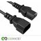 conecto Strom-Kabel, C13 IEC Stecker gerade auf C14 IEC-Buchse gerade, Euro-Netzkabel für Haushaltsgeräte, schwarz