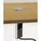Schreibtisch-Einbausteckdose 2x + 2xUSB versenkbar, Edelstahl, rund Mini