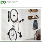 conecto Fahrrad-Wand-Halterung, 2.1 bis 2.8 Zoll Reifenbreite, 60° schwenkbar, 5-stufige Höhenverstellung, 35kg Belastbarkeit, schwarz