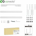 conecto Lautsprecher-Kombinations-Halterung für Sonos® Ray und TV-Halterungen, belastbar bis 2kg, weiß