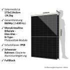 BALKONKRAFTWERK 800W / 860Wp Mini PV-Anlage - FULL BLACK...