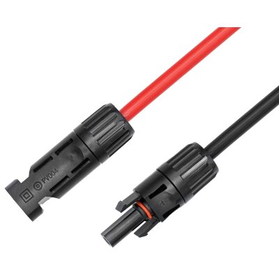 Photovoltaik Kabel mit MC4 Steckverbinder 6 mm² schwarz / rot