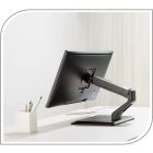 PureMounts PM-OFFICE-ST-10 Schreibtisch Halterung für Touchscreens und Monitore mit 43-81 cm (17-32 Zoll), VESA 75x75 bis 100x100, vollbeweglich, Traglast max: 10kg, schwarz, B-Ware wie NEU