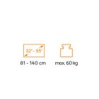myWall HP63-A Motorisierter TV Einbaulift zum Integrieren in Möbel, Einbau TV-Schrank mit SMART HOME Steuerung per Tuya APP + Fernbedienung für Bildschirme 32 - 55 Zoll ( 81 - 140 cm) bis 60 kg