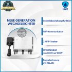Deye SUN-M80G4-EU-Q0 - 800W Micro-Wechselrichter mit WLAN (VDE Konform) - Neu Generation Upgradefähiger WIFI Wechselrichter mit Relais