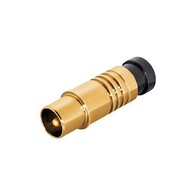 IEC-Kompressionsstecker für Kabel-Ø 6,8 - 7,2 mm vergoldet