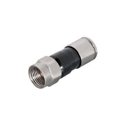 F-Kompressionsstecker für Kabel-Ø 6,8 - 7,4 mm vernickelt