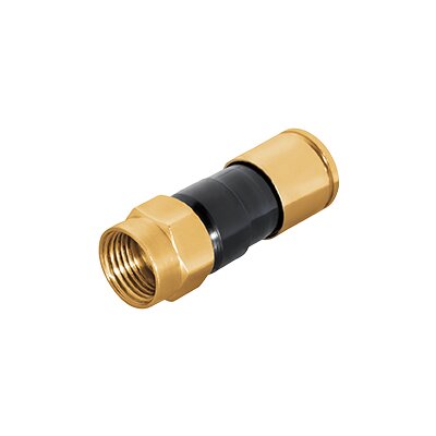F-Kompressionsstecker für Kabel-Ø 6,8 - 7,4 mm vergoldet