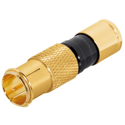 F-Quick Kompressionsstecker für Kabel-Ø 6,8 - 7,4 mm vergoldet