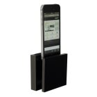 iRoom uniDock Aluminium Smartphone Ladestation (Lightning, Micro USB, USB), Aluminium schwarz eloxiert, 110-230V