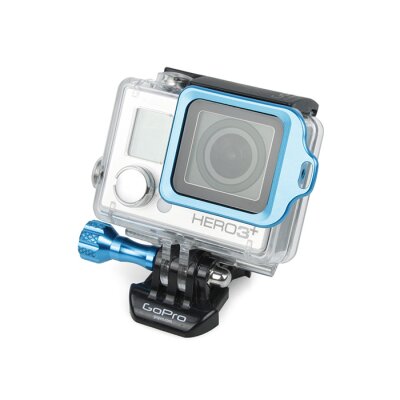 CamOn GoPro Hero3+ Aluminium Ring mit Gehäusehalterung (blau)