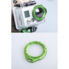 CamOn GoPro Hero2 Aluminium Ring mit Gehäusehalterung (grün)