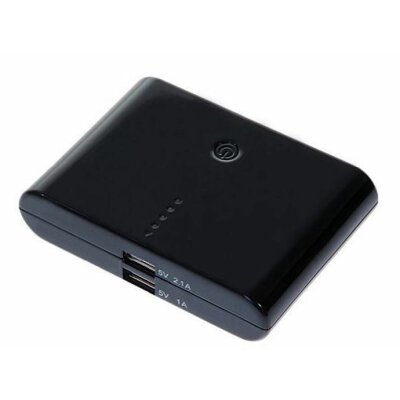Powerbank externer mobiler Akku Pack Ladegerät (12000mAh, universal, schwarz)