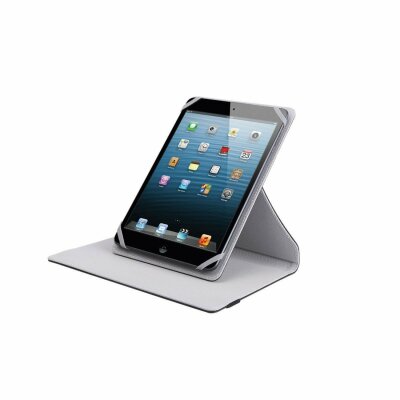 V7 Universal Schutzhülle drehbar mit Ständer für alle iPad mini & Tablets bis 8 Zoll (grau)