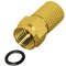 F-Stecker für Kabel-Ø 8,5 mm Steckerlänge 20mm vergoldet