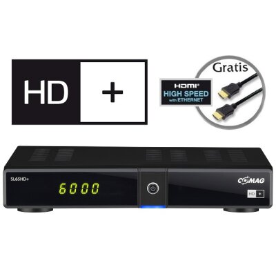 COMAG SL 65 HD+ PVR Ready Full HD Sat Receiver inkl. HD plus Karte (6 Monate gratis) + gratis HIGH-SPEED HDMI-Kabel