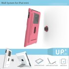 EXELIUM XFLAT® UP120P - 3in1 iPad mini Wandhalterung und Standfuß System (pink)