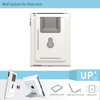 EXELIUM XFLAT® UP120W - 3in1 iPad mini Wandhalterung und Standfuß System (weiß)