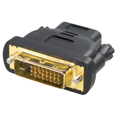 HDMI Adapter HDMI-Kupplung 19pol. auf DVI-Stecker 24+1pol.
