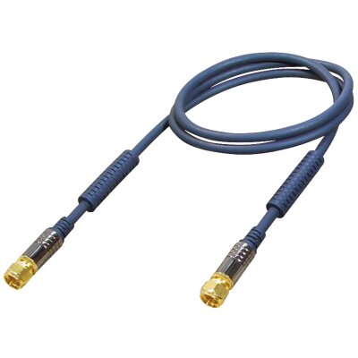 Premium SAT Anschluss Kabel F-Stecker - F-Stecker (verchromter Vollmetallstecker, vergoldete Kontakte) 2,0 m