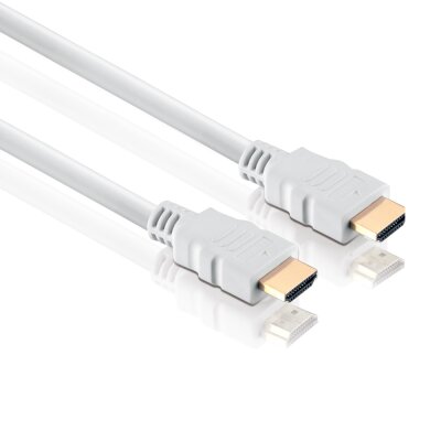 HDMI High Speed mit Ethernet Kabel Weiß 0,50m