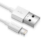 deleyCON 0,15m [Apple MFI zertifiziert] iPhone Lightning auf USB Kabel / Sync-Kabel / Ladekabel / Datenkabel - Weiß