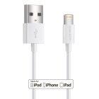 deleyCON 0,5m [Apple MFI zertifiziert] iPhone Lightning auf USB Kabel / Sync-Kabel / Ladekabel / Datenkabel - Weiß