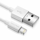 deleyCON 1,00m [Apple MFI zertifiziert] iPhone Lightning auf USB Kabel / Sync-Kabel / Ladekabel / Datenkabel - Weiß