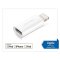 deleyCON [Apple MFI zertifiziert] micro USB auf Lightning Adapter / Sync- / Ladefunktion - Weiß